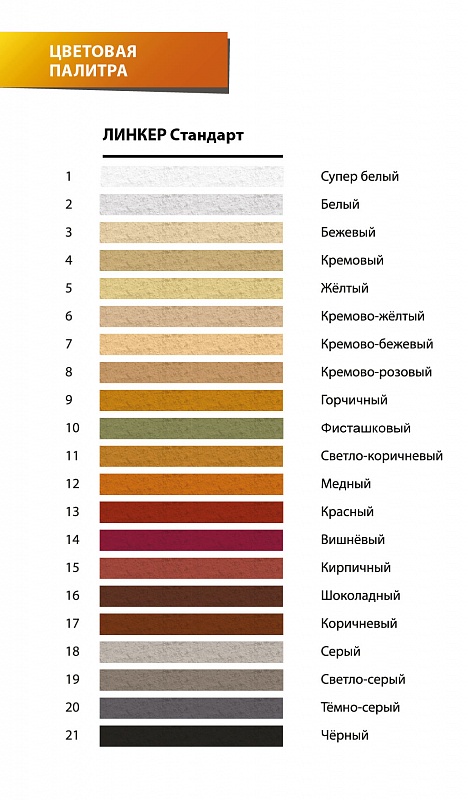 Цветной кладочный раствор Perfekta Линкер Стандарт, упаковка 25 кг